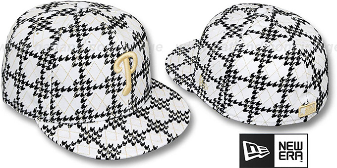 Phillies 'A-TOOTH' White-Black Fitted Hat by New Era