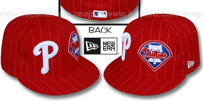 Phillies 'BIG-ONE DOUBLE WHAMMY' Red-White Fitted Hat