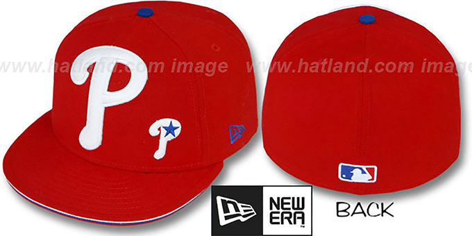 Phillies 'BIG-ONE LITTLE-ONE' Red Fitted Hat by New Era