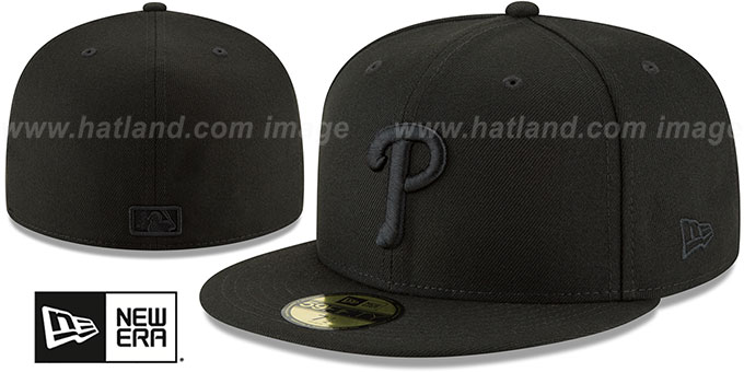 Phillies 'BLACKOUT' Fitted Hat by New Era