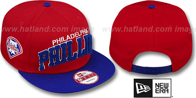 Phillies 'CHENILLE-ARCH SNAPBACK' Red-Royal Hat by New Era