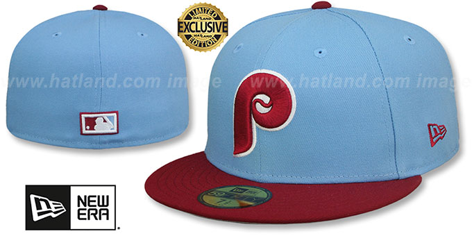 Phillies 'COOPERPACK' Sky-Burgundy Fitted Hat by New Era