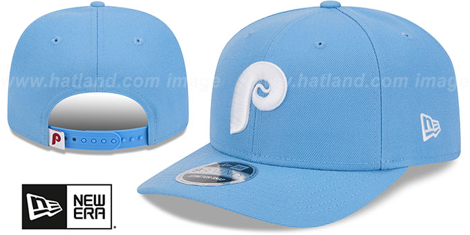 Phillies 'COOPERSTOWN STRETCH-SNAP' Sky Hat by New Era