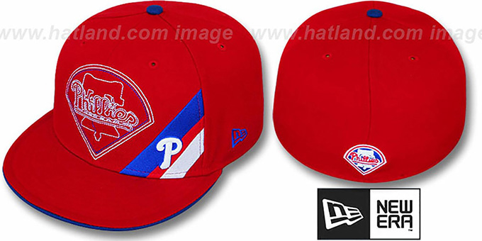 Phillies 'CORNER SLICE' Red Fitted Hat by New Era