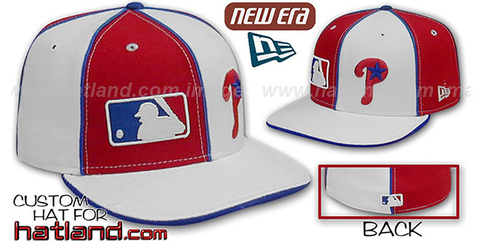 Phillies 'DOUBLE WHAMMY' Red-White Fitted Hat