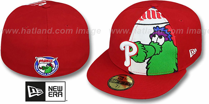 Phillies FUNKY MASCOT Red Fitted Hat By New Era