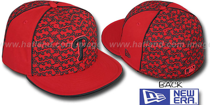 Phillies 'LOS-LOGOS' Red-Black Fitted Hat by New Era