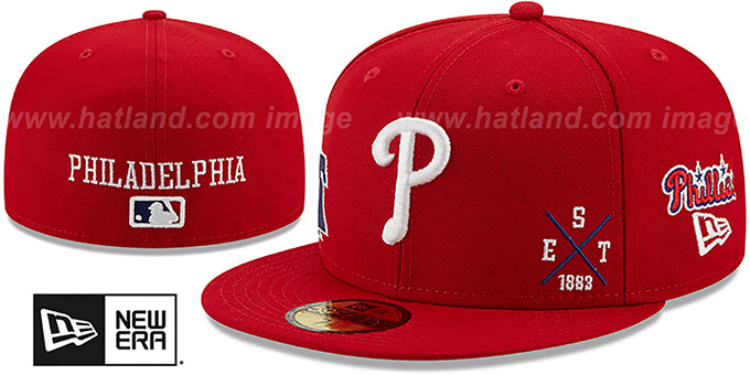 Phillies 'MULTI-AROUND' Red Fitted Hat by New Era