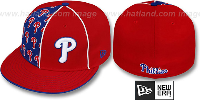 Phillies 'MULTIPLY' Red-Royal Fitted Hat by New Era