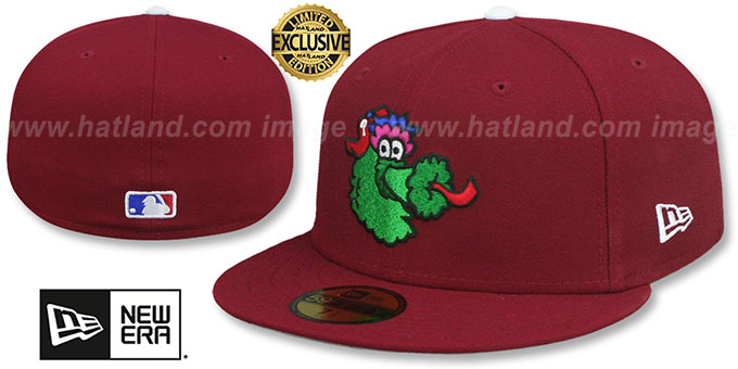 Phillies 'PHILLIE PHANATIC' Burgundy Fitted Hat by New Era