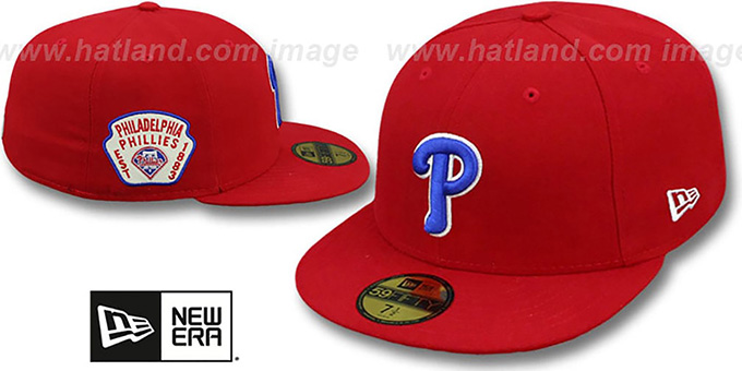 Phillies 'SIDE TEAM-PATCH' Red Fitted Hat by New Era