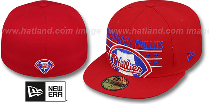 Phillies 'STAR STUDDED' Red Fitted Hat by New Era