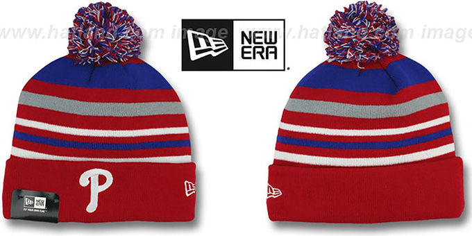 Phillies 'STRIPEOUT' Knit Beanie Hat by New Era