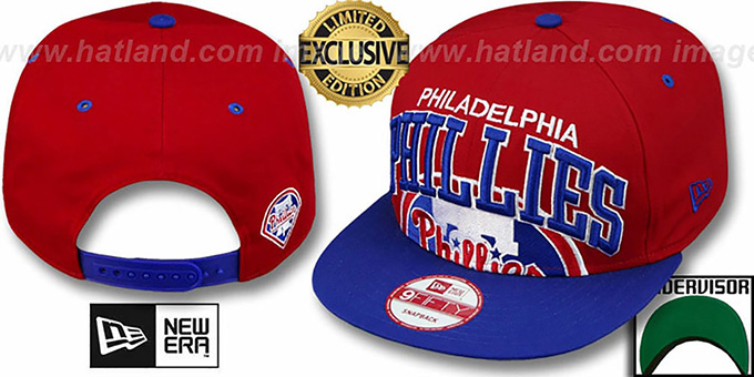 Phillies 'SUPER-LOGO ARCH SNAPBACK' Red-Royal Hat by New Era