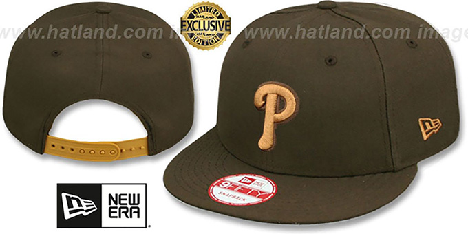 Phillies 'TEAM-BASIC SNAPBACK' Brown-Wheat Hat by New Era