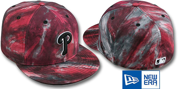 Phillies 'TIE-DYE' Red Fitted Hat by New Era