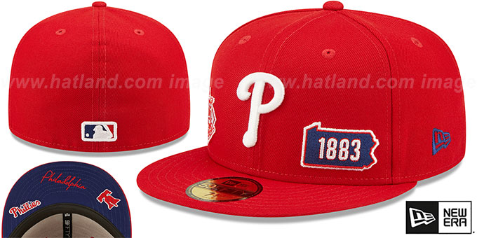 Phillies 'TRIPLE THREAT IDENTITY' Red Fitted Hat by New Era