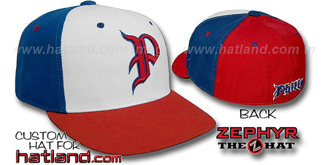 Philly 'PINWHEEL' White-Royal-Red Fitted Hat