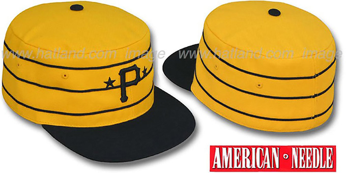 Pirates '1977 PILLBOX' Gold Fitted Hat by American Needle