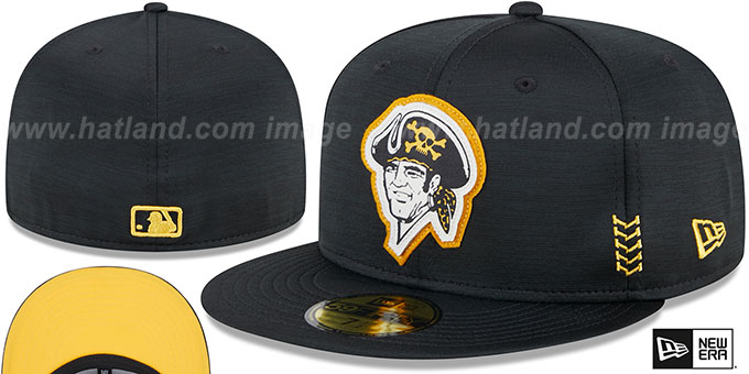 Pirates '2024 ONFIELD CLUBHOUSE' Heather Black Fitted Hat by New Era