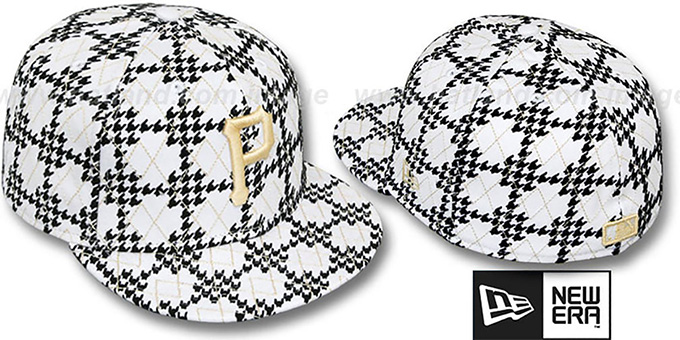 Pirates 'A-TOOTH' White-Black Fitted Hat by New Era