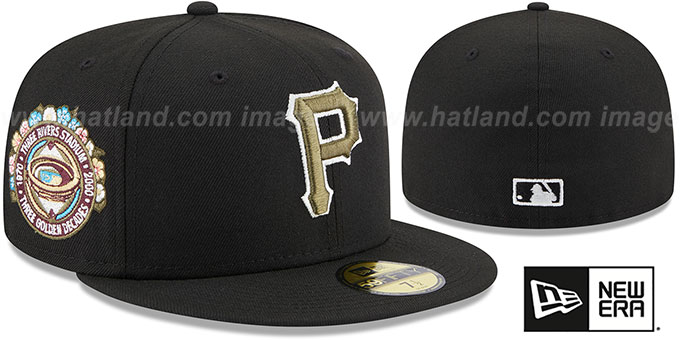 Pirates 'BOTANICAL SIDE-PATCH' Black Fitted Hat by New Era