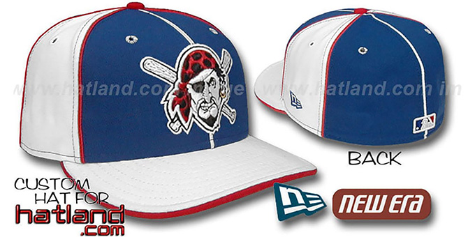 Pirates BP 'PINWHEEL-3' Royal-White Fitted Hat by New Era