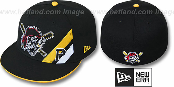 Pirates 'CORNER SLICE' Black Fitted Hat by New Era