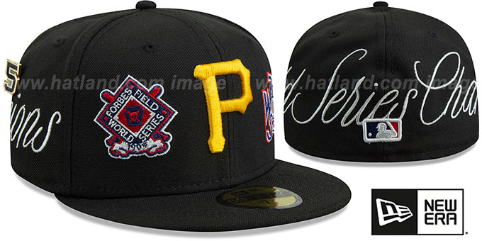 Pirates 'HISTORIC CHAMPIONS' Black Fitted Hat by New Era