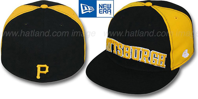 Pirates 'JMACK ARCH' Black-Gold Fitted Hat by New Era