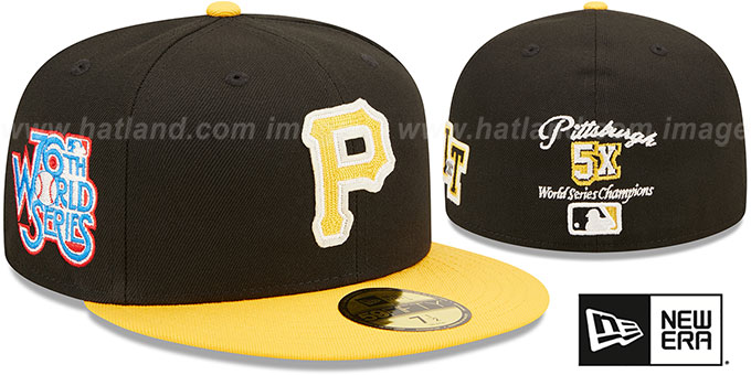 Pirates 'LETTERMAN SIDE-PATCH' Fitted Hat by New Era