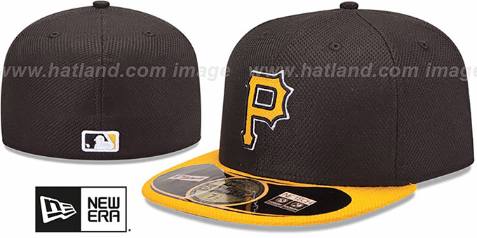 Pirates 'MLB DIAMOND ERA' 59FIFTY Black-Gold BP Hat by New Era