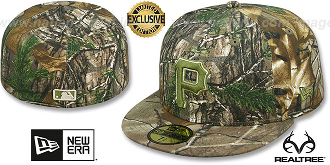 Pirates 'MLB TEAM-BASIC' Realtree Camo Fitted Hat by New Era