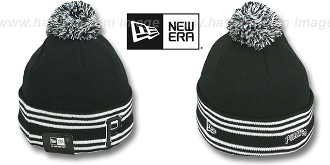 Pirates 'SPORT-KNIT' Black-Black Beanie Hat by New Era