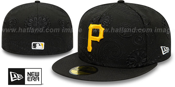 Pirates 'SWIRL' Black Fitted Hat by New Era