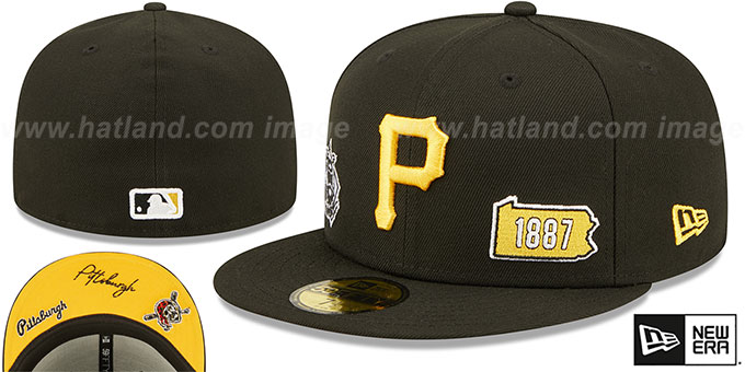 Pirates 'TRIPLE THREAT IDENTITY' Black Fitted Hat by New Era