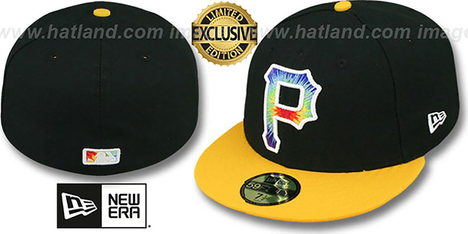 Pirates 'TYE-DYE INSIDER' Black-Gold Fitted Hat by New Era