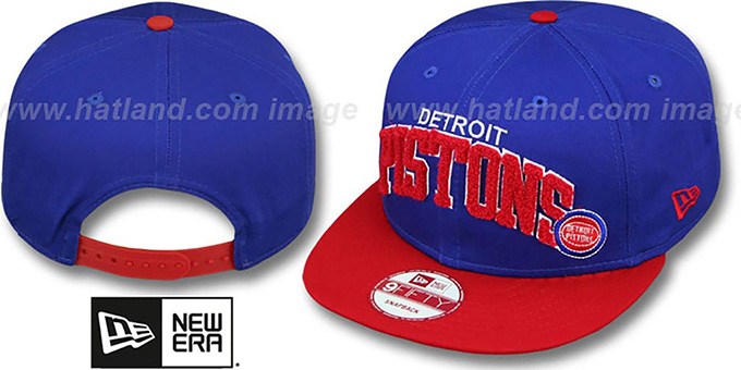 Pistons 'CHENILLE-ARCH SNAPBACK' Royal-Red Hat by New Era