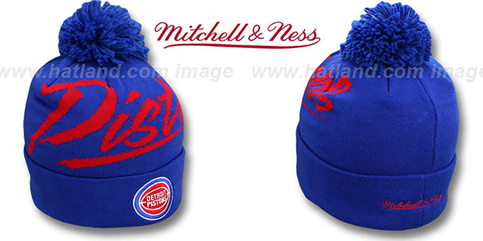 Pistons 'VICE BEANIE' Royal by Mitchell and Ness