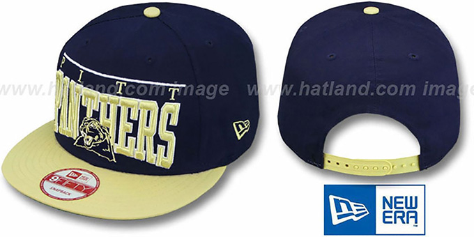 Pitt 'LE-ARCH SNAPBACK' Navy-Gold Hat by New Era