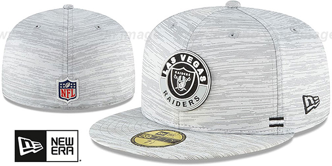 Raiders '2020 ONFIELD STADIUM' Heather Grey Fitted Hat by New Era