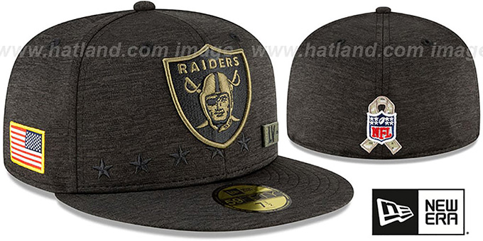 Raiders '2020 SALUTE-TO-SERVICE' ST Black Fitted Hat by New Era