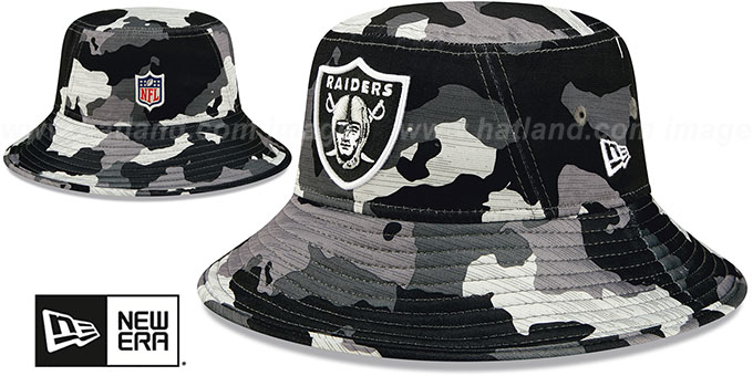 Raiders '2022 CAMO NFL TRAINING CAMP BUCKET' Hat by New Era