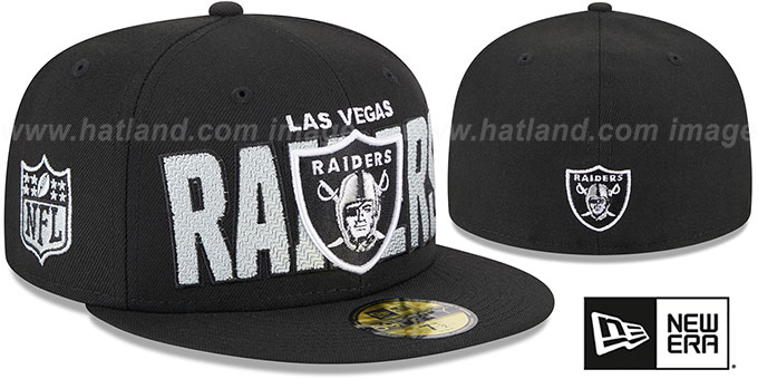 Raiders 2023 'NFL DRAFT' Black Fitted Hat by New Era