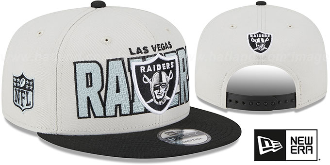 Raiders 2023 'NFL DRAFT SNAPBACK' Stone-Black Hat by New Era