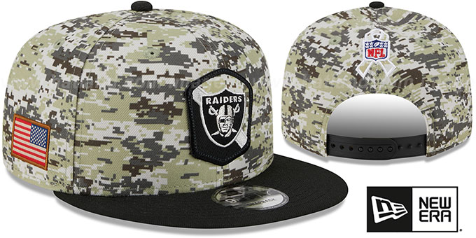 Raiders '2023 SALUTE-TO-SERVICE SNAPBACK' Camo-Black Hat by New Era