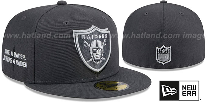 Raiders 2024 'ONSTAGE NFL DRAFT' Grey Fitted Hat by New Era