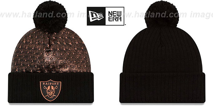 Raiders 'COPPER CRUSH' Black Knit Beanie by New Era