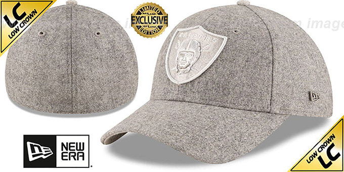 Raiders 'EK MELTON FABRIC MIX' Grey Hat by New Era