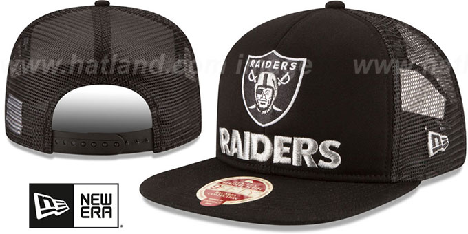 Raiders 'HERITAGE FOAM FRONT TRUCKER SNAPBACK' Black Hat by New Era